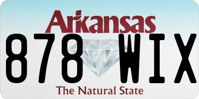 AR license plate 878WIX