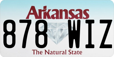 AR license plate 878WIZ