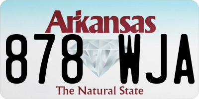 AR license plate 878WJA