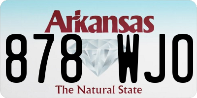 AR license plate 878WJO
