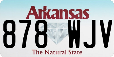 AR license plate 878WJV