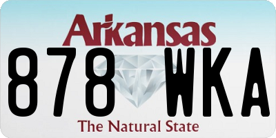 AR license plate 878WKA