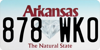 AR license plate 878WKO