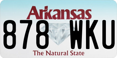 AR license plate 878WKU