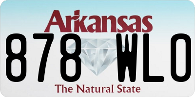 AR license plate 878WLO
