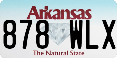 AR license plate 878WLX