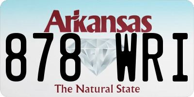 AR license plate 878WRI