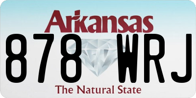 AR license plate 878WRJ