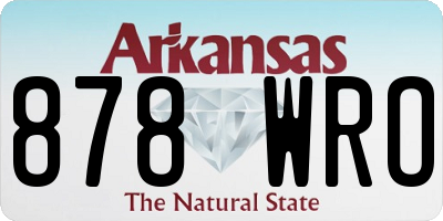 AR license plate 878WRO