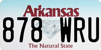 AR license plate 878WRU