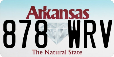 AR license plate 878WRV