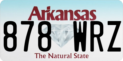 AR license plate 878WRZ