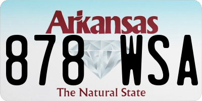 AR license plate 878WSA