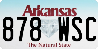 AR license plate 878WSC
