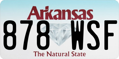 AR license plate 878WSF