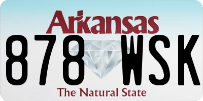AR license plate 878WSK