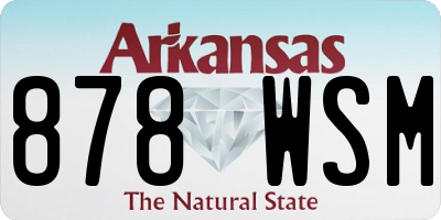 AR license plate 878WSM