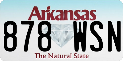 AR license plate 878WSN