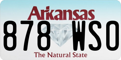 AR license plate 878WSO