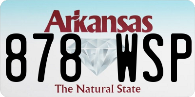 AR license plate 878WSP