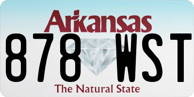 AR license plate 878WST