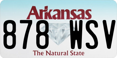 AR license plate 878WSV