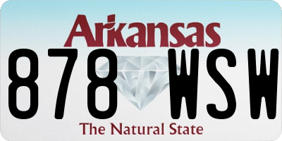 AR license plate 878WSW
