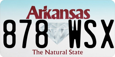 AR license plate 878WSX