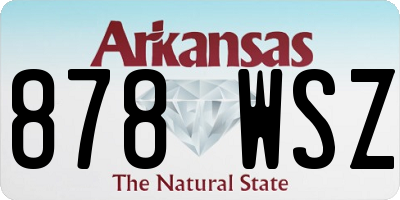 AR license plate 878WSZ
