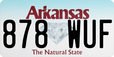 AR license plate 878WUF