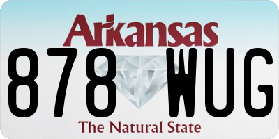 AR license plate 878WUG