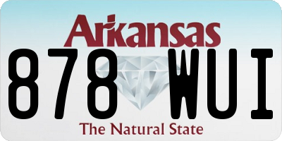 AR license plate 878WUI
