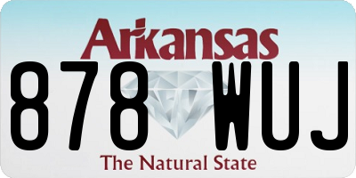 AR license plate 878WUJ