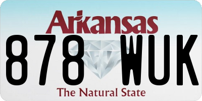 AR license plate 878WUK