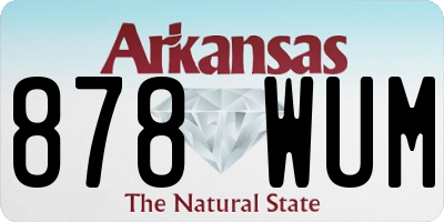 AR license plate 878WUM