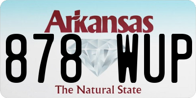 AR license plate 878WUP