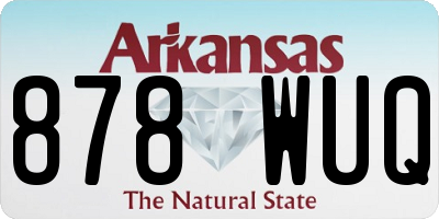 AR license plate 878WUQ