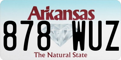 AR license plate 878WUZ