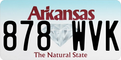 AR license plate 878WVK
