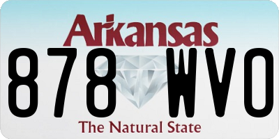 AR license plate 878WVO