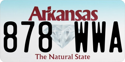 AR license plate 878WWA