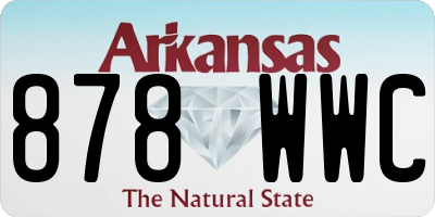 AR license plate 878WWC