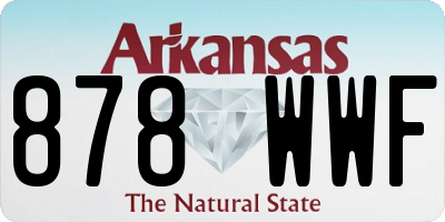 AR license plate 878WWF