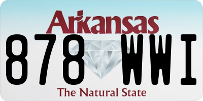 AR license plate 878WWI