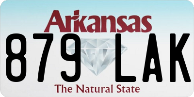 AR license plate 879LAK