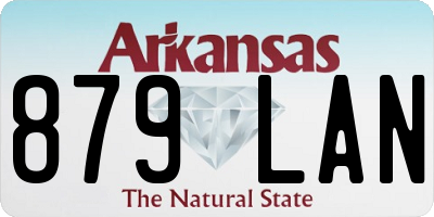 AR license plate 879LAN