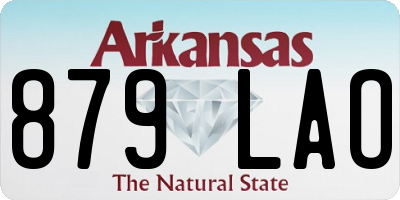 AR license plate 879LAO