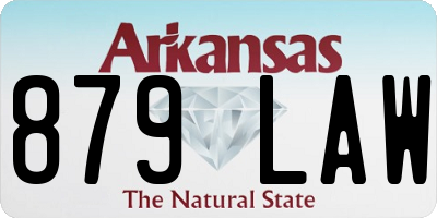 AR license plate 879LAW