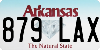 AR license plate 879LAX