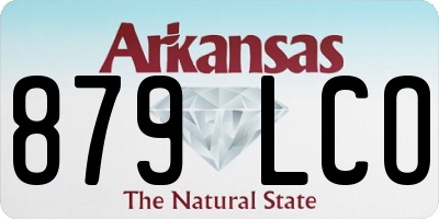 AR license plate 879LCO